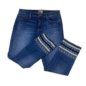Driftwood Colette Jeans Cropped Embroidered‎ stretch  30 x 26